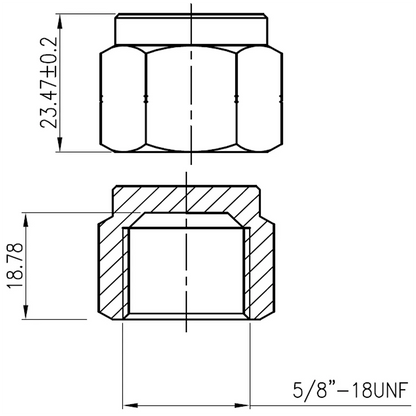 SS 3/8" Female Flare Cap Nut