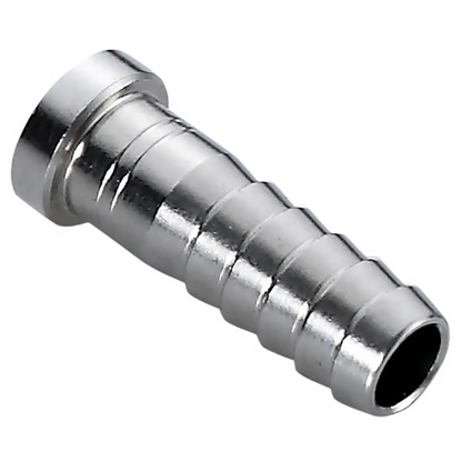 SS Stem 1/4" Barb For 1/4" Nut