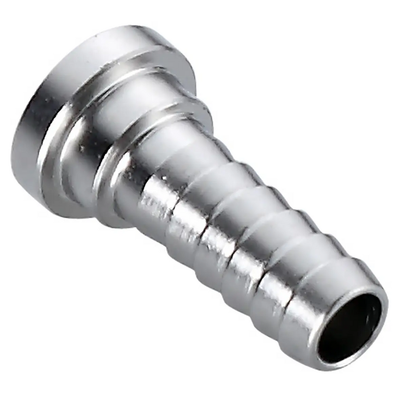 SS Stem 1/4" Barb For 3/8" Nut