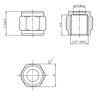 SS NPB Swivel Nut 3/8" FFL