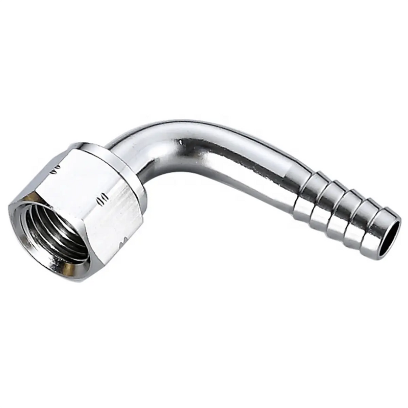 SS Elbow 1/4" Swivel Nut X 1/4" Barb