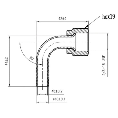 SS Elbow 3/8" Swivel Nut X 3/8" Barb