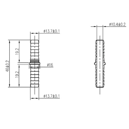 SS Splicer 1/2" Barb X 1/2" Barb