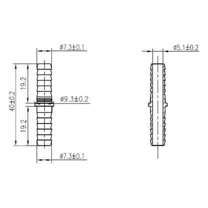 SS Splicer 1/4" Barb X 1/4" Barb