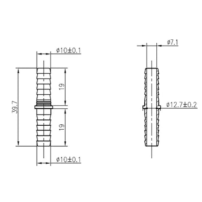 SS Splicer 3/8" Barb X 3/8" Barb