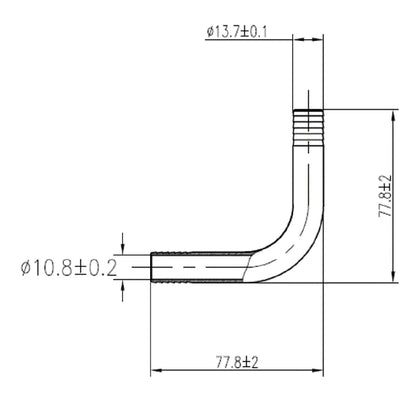 SS Elbow 1/2" Barb X 1/2" Barb