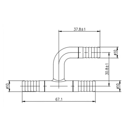 SS WYE 3/8" Barb