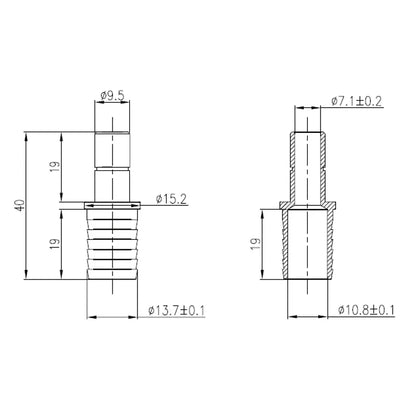 SS Adapter 3/8" Smooth X 1/2" Barb