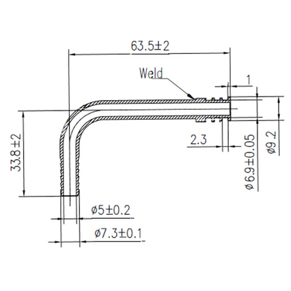 SS 1/4" Barb To Dole Inlet 90-Degree Elbow with 2 O-Rings