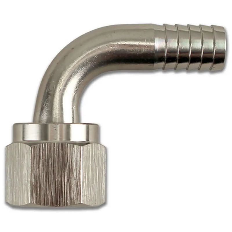 SS Elbow 3/8" Swivel Nut X 1/2" Barb