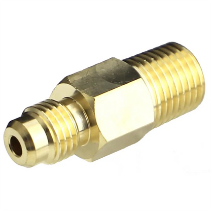 Brass Adapter 1/4" NPT Left Hand Thread X 1/4" MFL