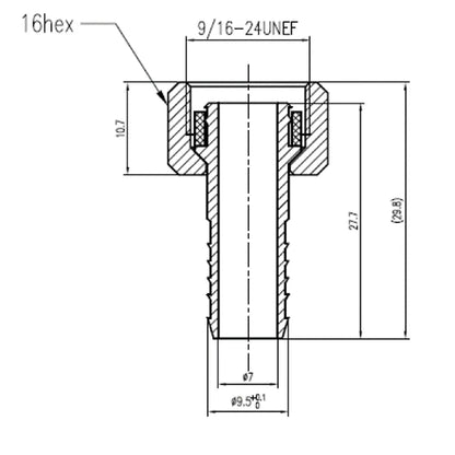 SS 3/8" Compression X 3/8" Barb