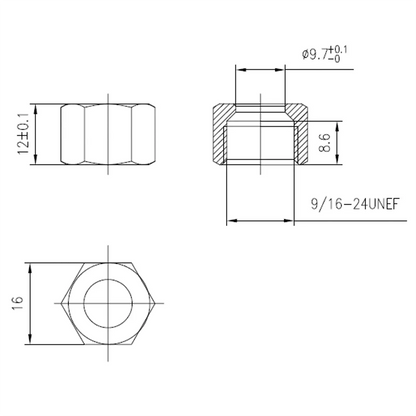 Brass 3/8" Standard Nut