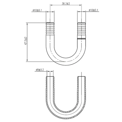 SS U-Bend 3/8" Barb