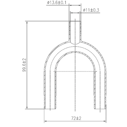 SS U-Bend Manifold (2) 1/2" Barb X 1/2" Barb