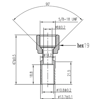 SS Adapter 3/8" Swivel X 1/2" BARB