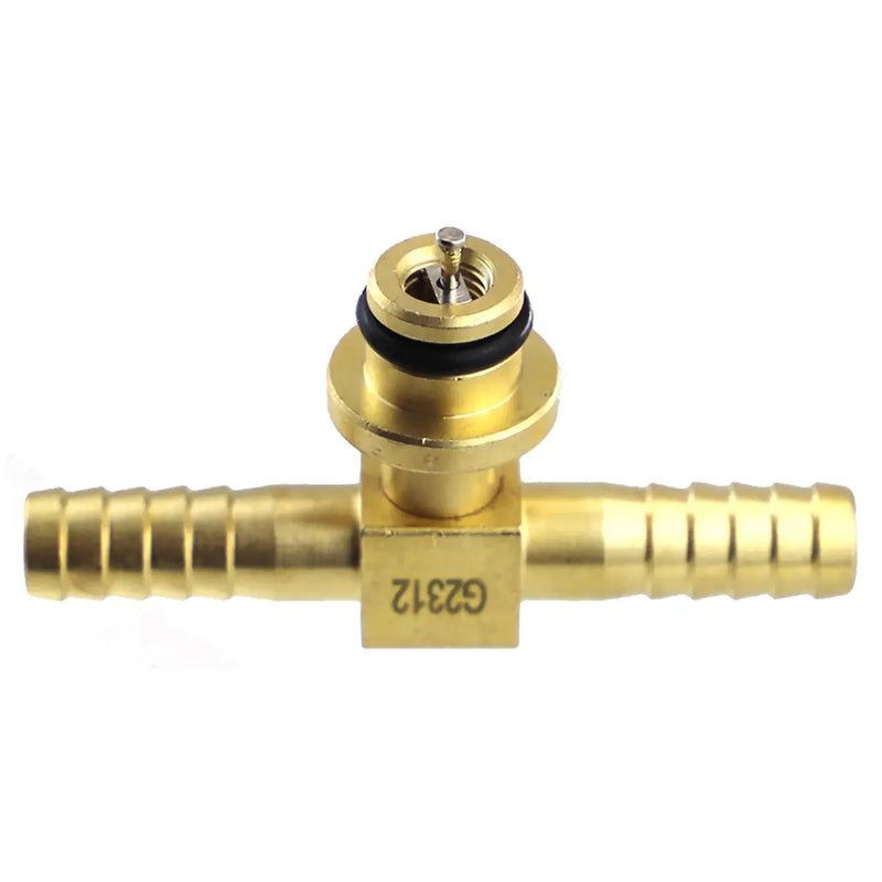 CO2 Fitting 1/4" Barb Brass Tee With Check Valve For SHURFLO