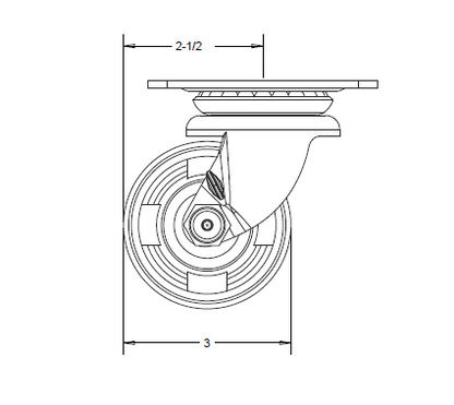 Caster Wheels, 3 Inch Heavy Duty Casters Set of 4