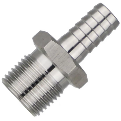 SS Adapter 1/2" NPT X 1/2" Barb