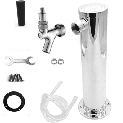 3" Stainless Cylinder Tower - 1 Faucet